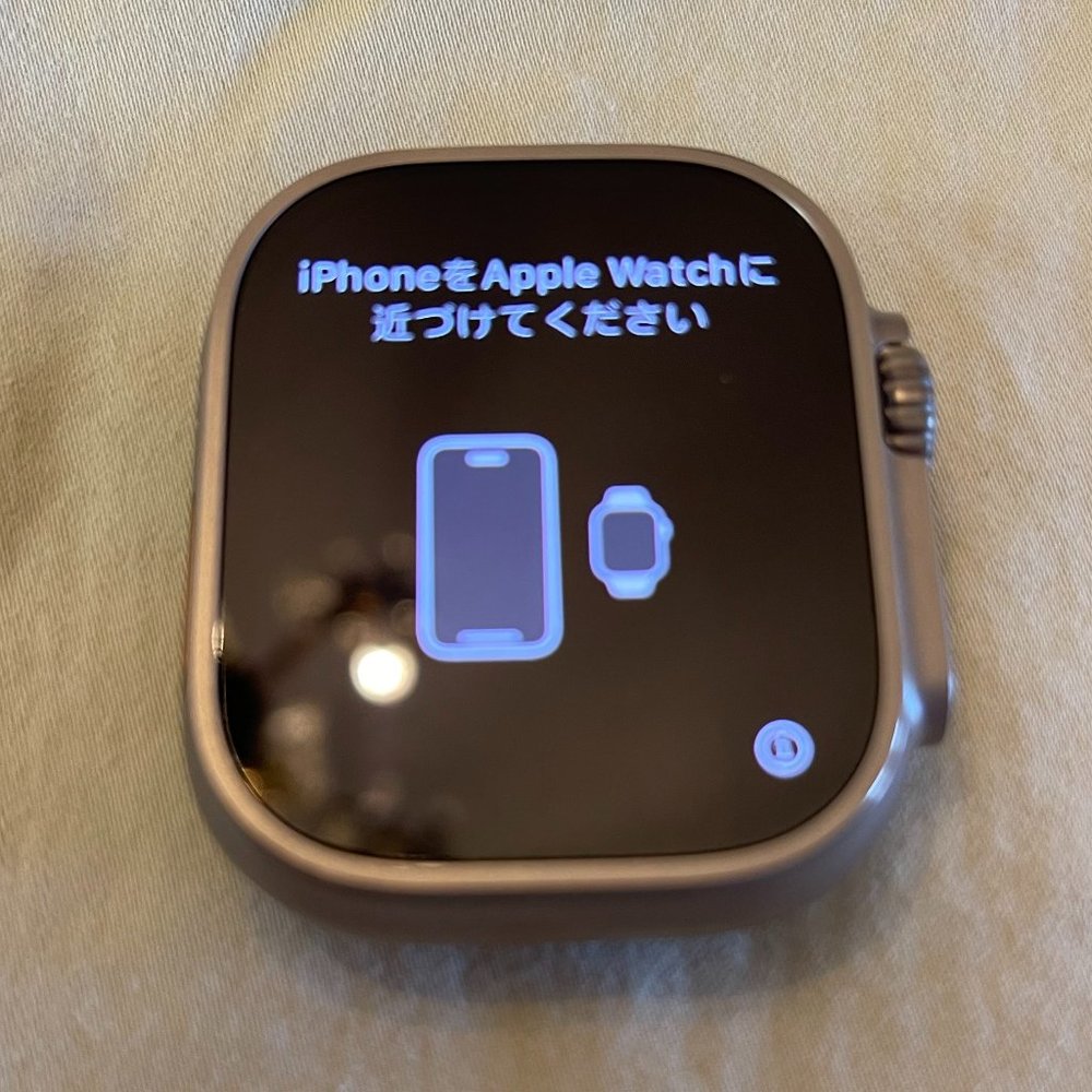 Apple Watch Ultra 49mm Titanium Case with Starlight Alpine Loop, LARGE